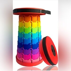 Foldable Portable Stool – Rainbow Color
